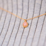 【10月誕生石】ピンクオパール　オーバルネックレス【Pink Opal/Oval necklace】