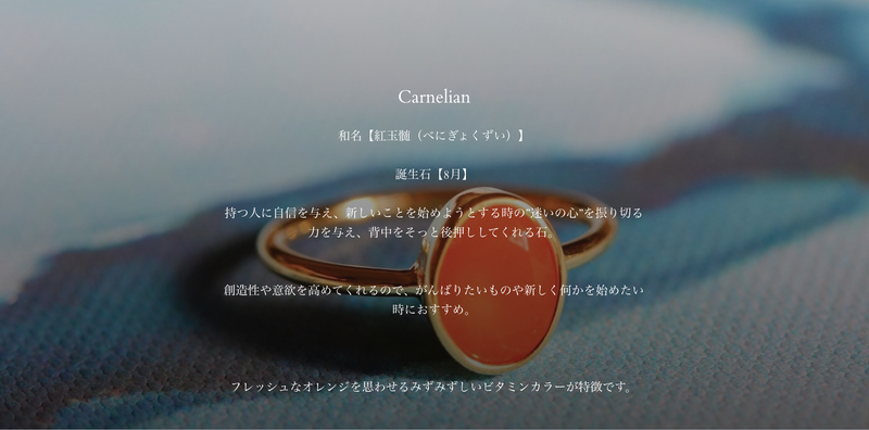 カーネリアン　オーバルネックレス【Carnelian/Oval necklace】