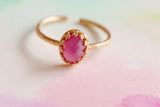 【9月誕生石】ピンクサファイア　オーバルリング【Pink Sapphire/Oval ring】