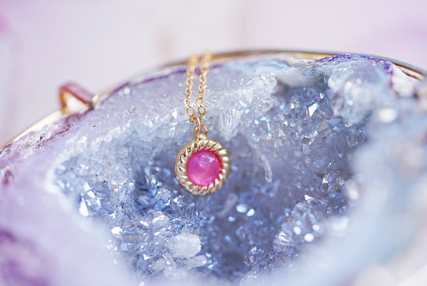 【9月誕生石】ピンクサファイア　ヴィクトリアネックレス【Pink Sapphire/Victoria necklace】