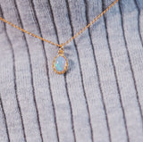 【10月誕生石】オパール　オーバルネックレス【Opal/Oval necklace】
