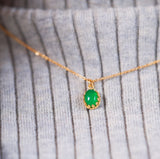 グリーンオニキス　オーバルネックレス【Green Onyx/Oval necklace】