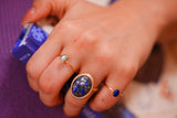 【12月誕生石】ラピスラズリ　オーバルSリング【Lapis lazuli/Oval small ring】