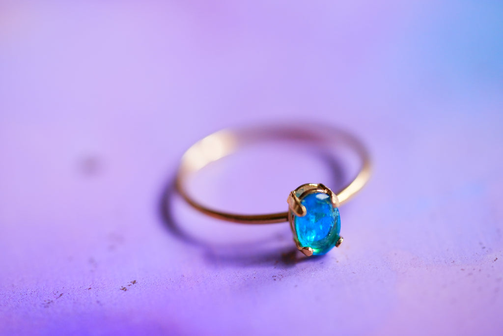 【Video】アパタイト　オーバルファセットSリング【Apatite/Oval faceted small ring】