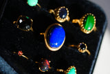 【ラブラドライト】スクエアベルベッド　リングボックス15【labradorite/Ring box 15】