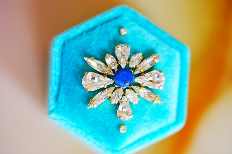 【12月誕生石】ラピスラズリ　カスタマイズヘキサゴンボックス【Lapis lazuli/Customize Hexagon Ring box】