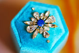 【12月誕生石】ラピスラズリ　カスタマイズヘキサゴンボックス【Lapis lazuli/Customize Hexagon Ring box】
