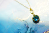 【11月誕生石】ロンドンブルートパーズ 　アミュレットネックレス【London Blue Topaz/Amulet necklace】