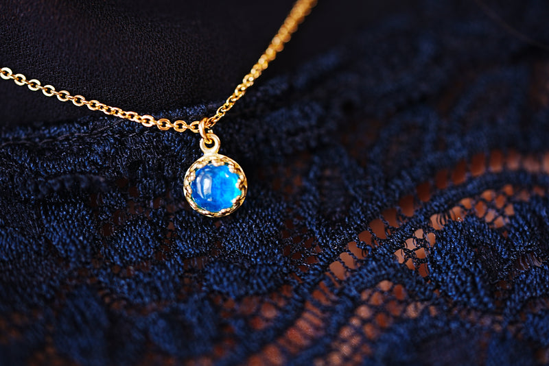 【14kgfに変更可】アパタイト フルムーンネックレス【Apatite/Fullmoon necklace】
