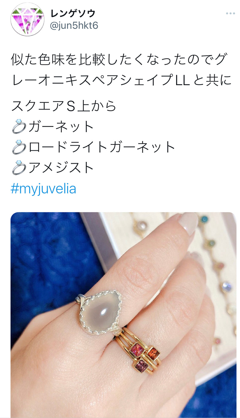 【Video】グレーオニキス　ペアシェイプLLリング【Gray Onyx/Pear shape largest ring】
