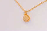 【10月誕生石】オパール　ブリリアント "4" ネックレス【Opal/Brilliant necklace (4mm)】