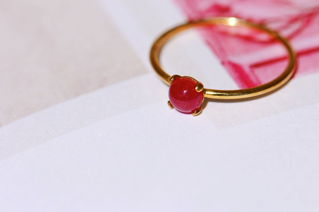 【7月誕生石】ルビー ラウンドリング【Ruby/Round ring】 – Juvelia