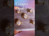 【◎在庫限り/Video/10月誕生石】コッパーオパール　オーバルLリング【Copper Opal/Oval large ring】