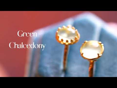 【Video/〆在庫限り】グリーンカルセドニー　オーバルリング【Green Chalcedony/Oval ring】