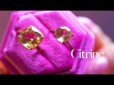 【Video/11月誕生石】シトリン　K10ブリリアント8リング【Citrine/K10 Brilliant ring (8mm)】