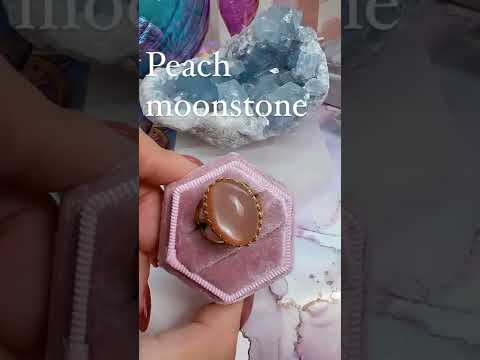 【Video/6月誕生石】ピーチムーンストーン　オーバルXLリング【Peach Moonstone /Oval XL ring】