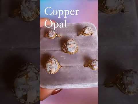 【◎在庫限り/Video/10月誕生石】コッパーオパール　ペアシェイプXLリング【Copper Opal/Pear shape XL ring】