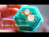 【Video/6月誕生石】レインボームーンストーン　オーバルLリング【Rainbow Moonstone/Oval large ring】