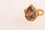 【△在庫限り/Video】コッパーカルサイト　ペアシェイプLLリング【Copper Calcite/Pear shape largest ring】