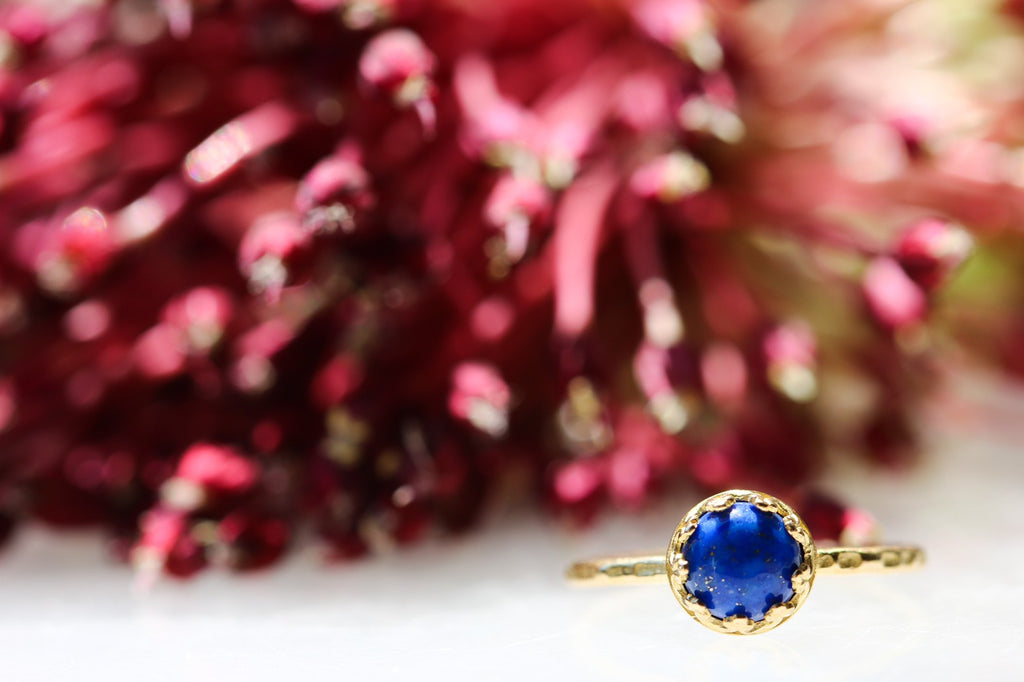 【12月誕生石】ラピスラズリ　フルムーンリング【Lapis Lazuli/Fullmoon ring】