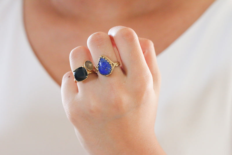 【Video/12月誕生石】ラピスラズリ　ペアシェイプLLリング 【Lapis Lazuli/Pear shape largest ring】