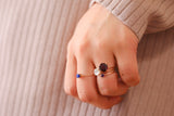 【1月誕生石】ロードライトガーネット　K10 ブリリアント8リング【Rhodorite Garnet/K10 Brilliant ring (8mm)】