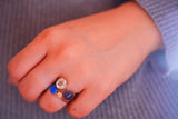 【12月誕生石】ラピスラズリ　K10 ブリリアント6リング【Lapis Lazuli/K10 Brilliant ring (6mm)】